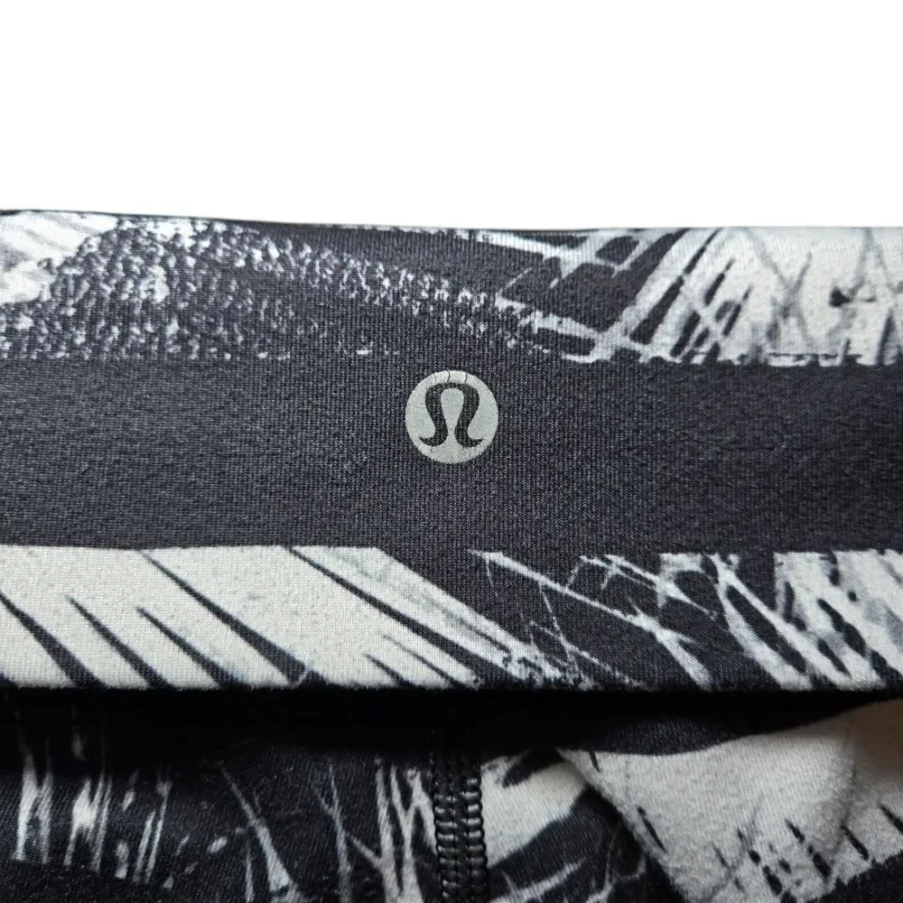 Lululemon Wunder Under Pant - Shady Palms Black White